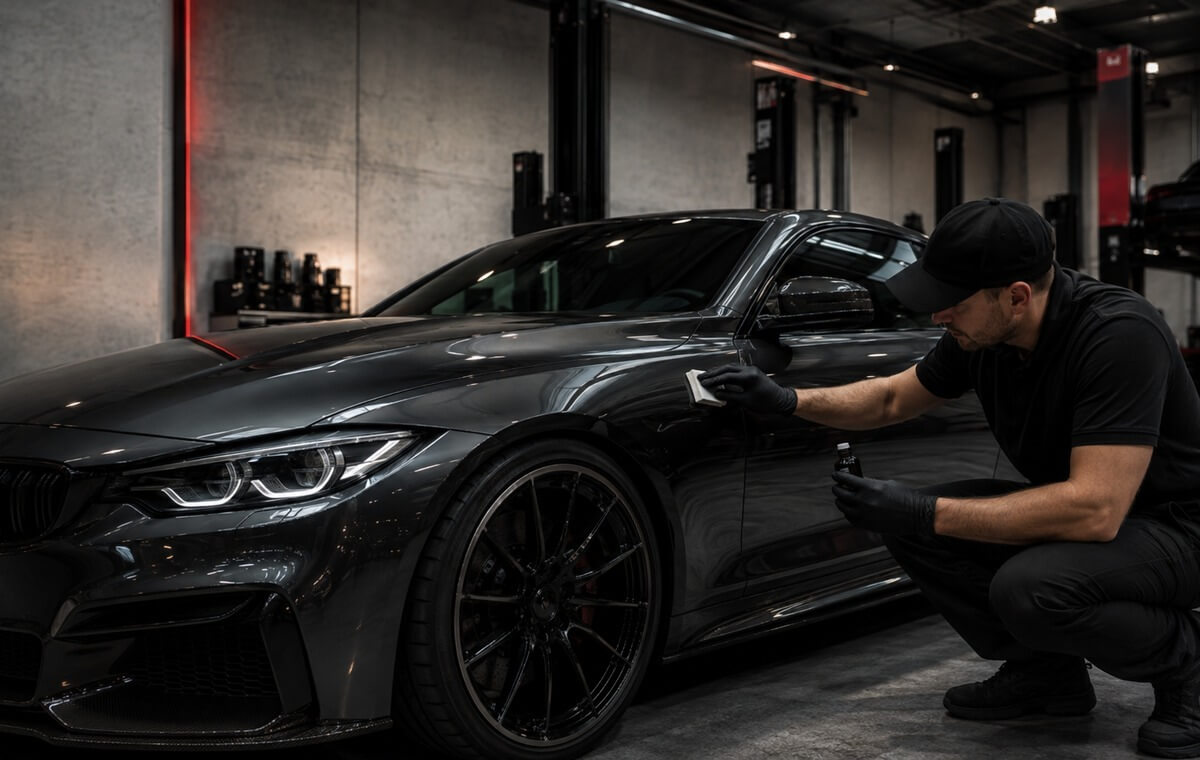 Detailing eines hochwertigen Fahrzeugs