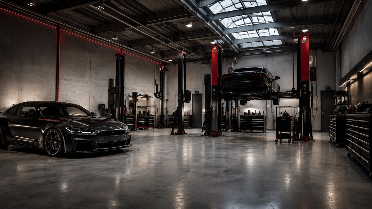 Werkstattbereich von SÜDKONTUR Fahrzeugtechnik